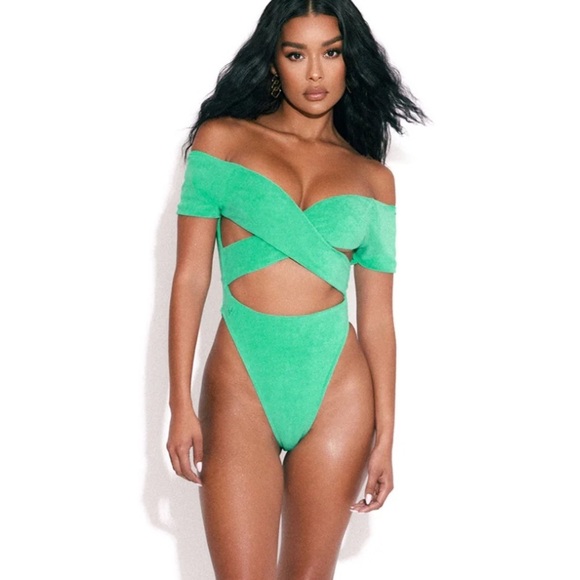 SOLO MIO Other - Solo Mio Swim Phyto One Piece Reversible Green Small Terry NWT
